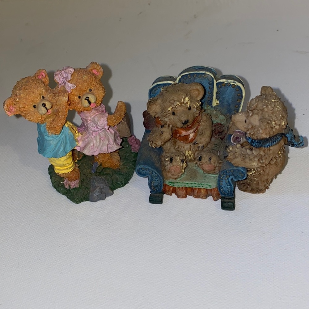 collectible bear figurines lot